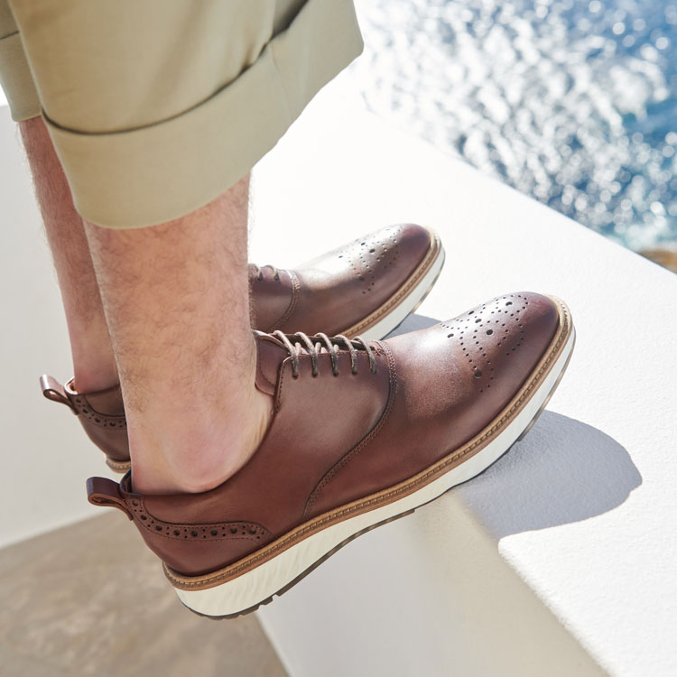 靴 ECCO ST.1 HYBRID 40 Men's ECCO® St.1 Hybrid Leather Derby Shoe | Gray