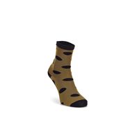Contrast Dotted Socks Wom (Castanho)