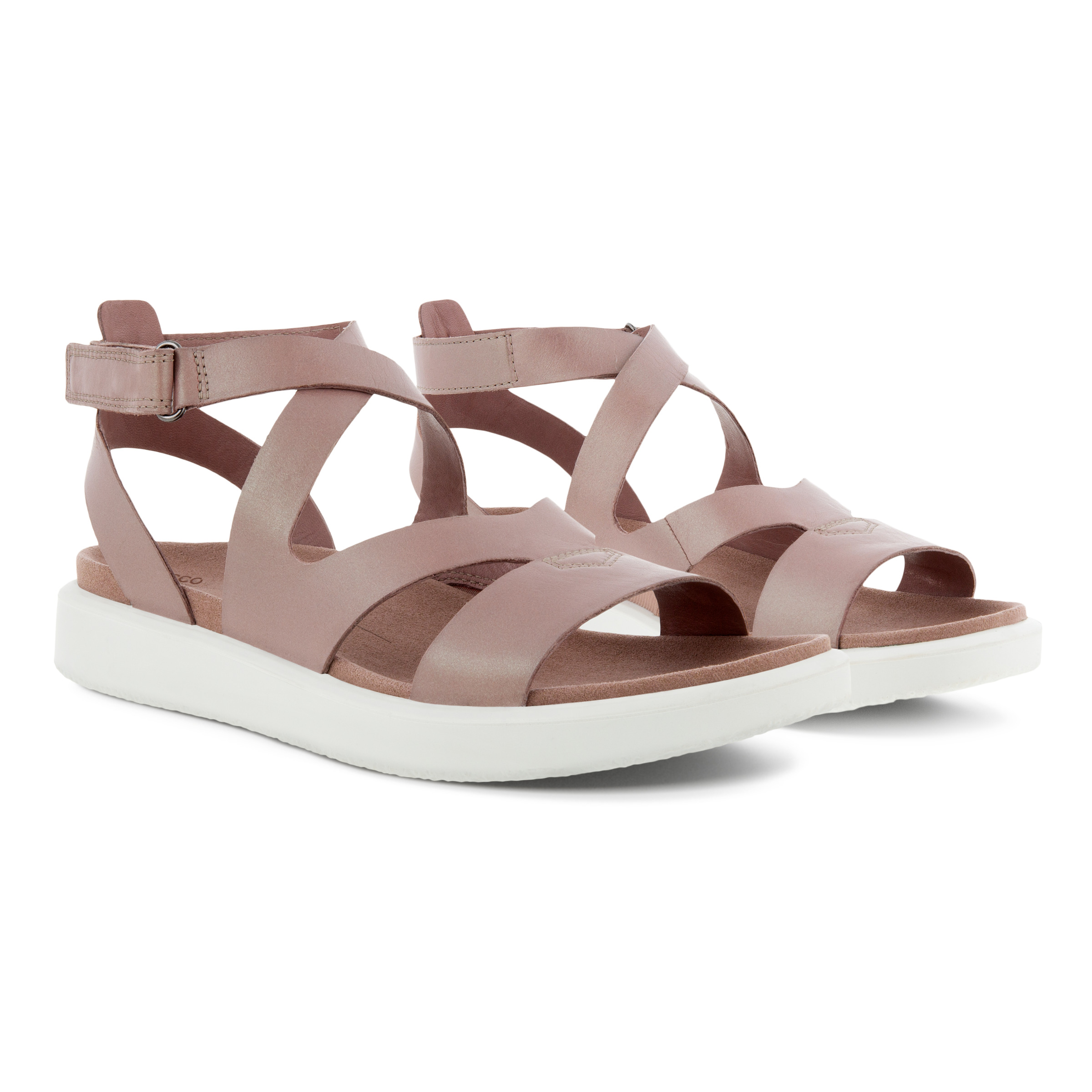 ECCO｜SANDALS (Flowt W (273603-51323)) ECCO Women's Flowt Flat Sandal Lion/Cashmere - 273603-51323