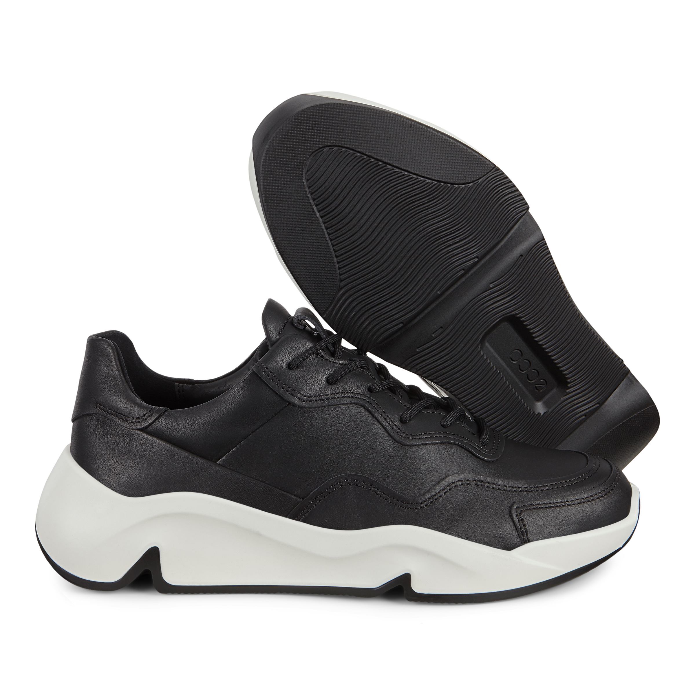 新品未使用 ECCO CHUNKY SNEAKER M US9-9.5 Men's ECCO® Soft Zero Leather Sneaker | White