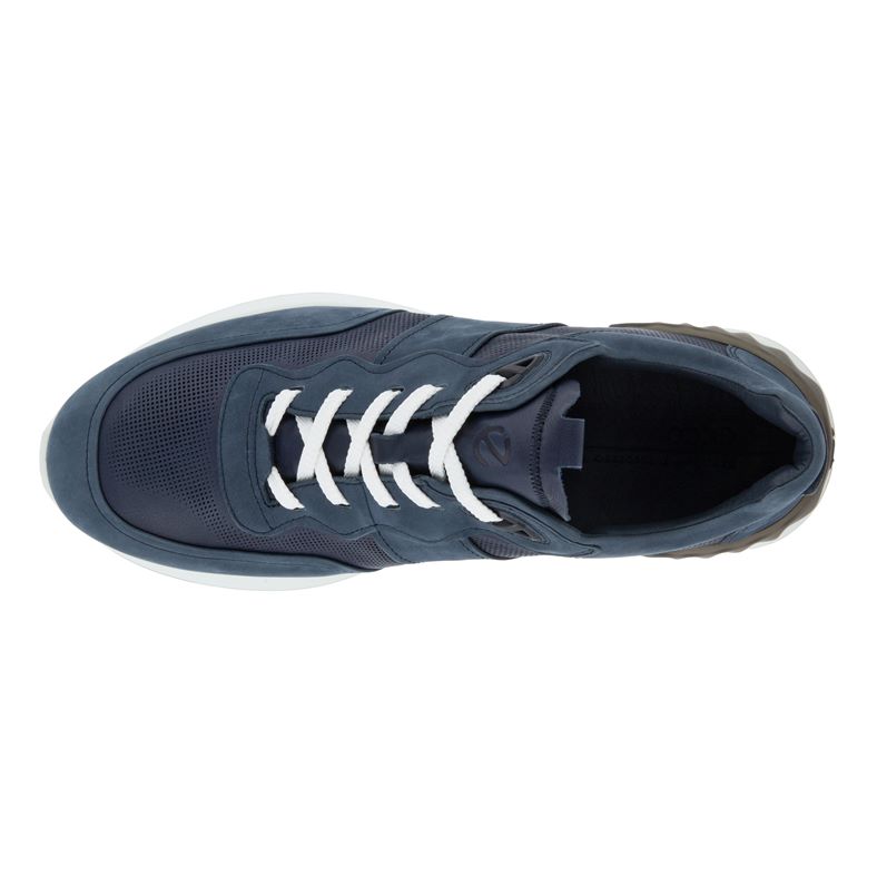 ECCO Astir Shoes Blue Casual Shoes Mens Size 8-8.5 / 42 Comfort Walking Sneakers Mens 8.5 42 Ecco Astir Sneakers Navy Color Block Suede Low  main image 4