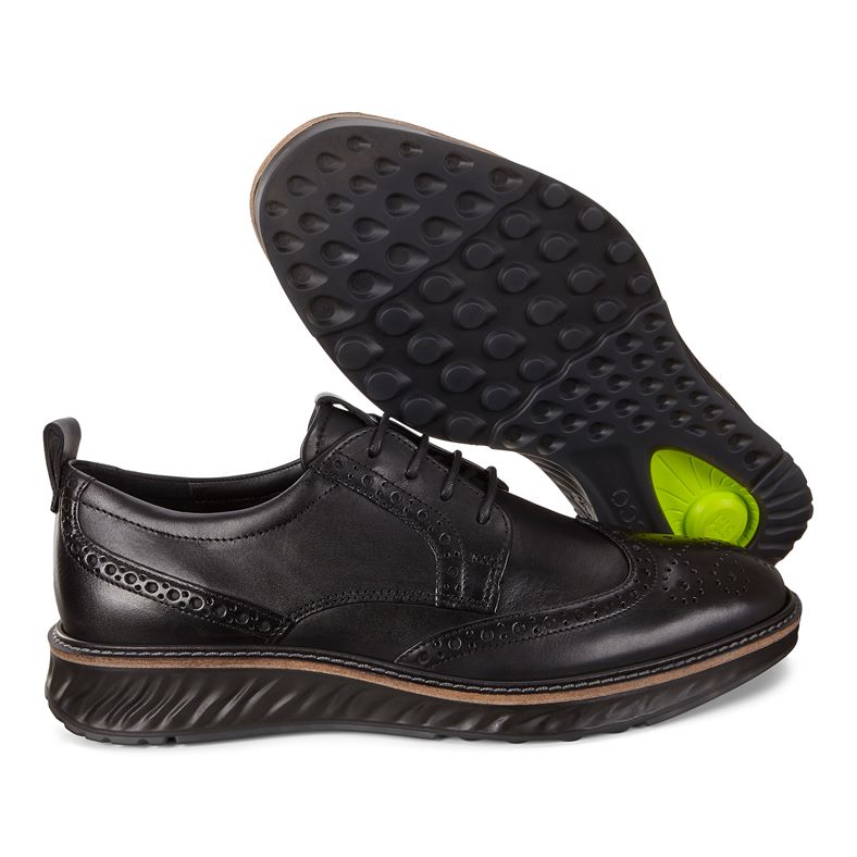 ECCO Mens ST.1 Hybrid Wingtip Black Leather Brogue Shoes 836424 Size 11.5 ECCO Men main image 4