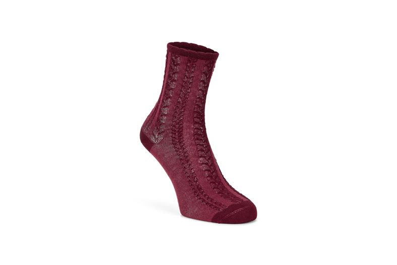 ECCO Cable Knit Socks (Red)
