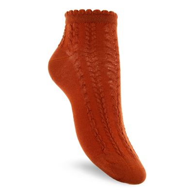 Short Cable Knit Socks