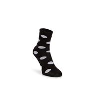 Contrast Dotted Socks Wom (Black)