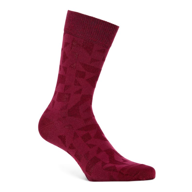 Geometrik Crew Socks (أصفر)