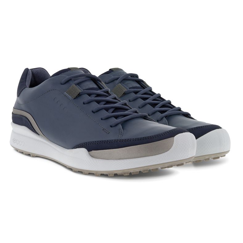 ECCO Biom Hybrid Yak Leather Golf Shoes Mens 44 White Blue Spikeless E-DTS Ecco Biom Yak Leather Golf Shoes Mens 44 Blue Spikeless  main image 4