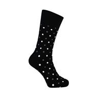 ECCO Classic Dotted Mid-cut Mens Polka Dot Socks (Negro)
