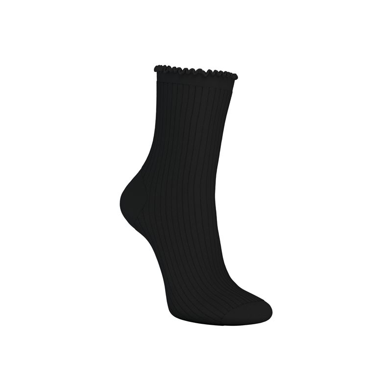 ECCO HYGGE FEMME MID-CUT SOCKS (Negro)