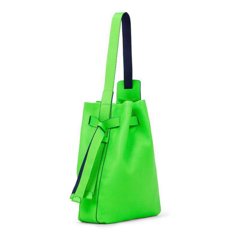 ECCO Sail Bag Compact Cool Sign Leather Hobo (Verde)