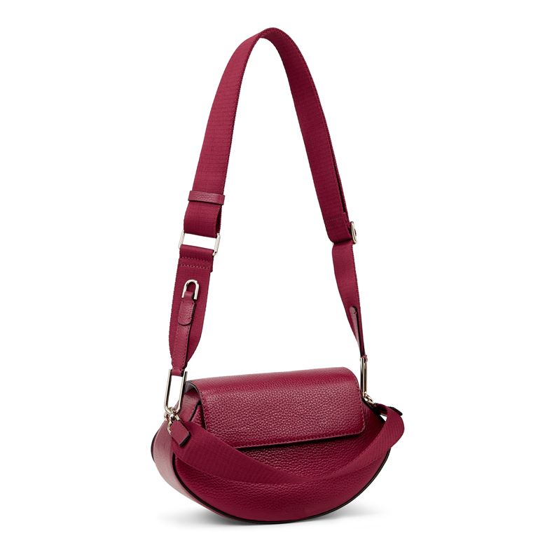 ECCO Weeble Bag Wet Leather Crossbody (Rojo)