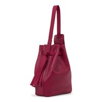 ECCO Sail Bag Compact Wet Leather Hobo (Rojo)