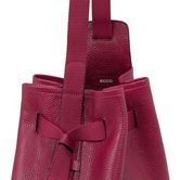 ECCO Sail Bag Compact Wet Leather Hobo (Rojo)