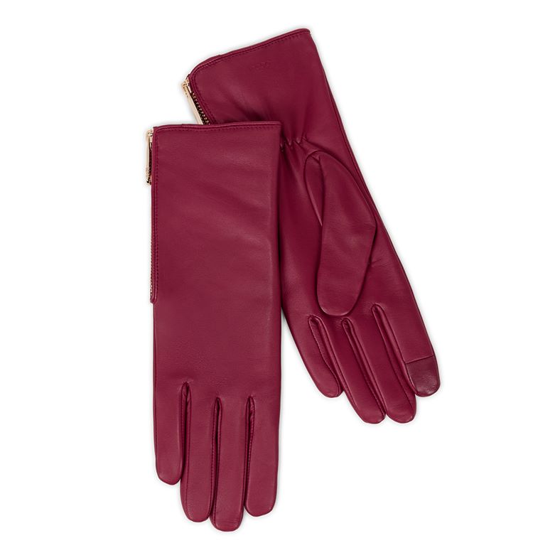 ECCO Womens Zipped Gloves (Rojo)