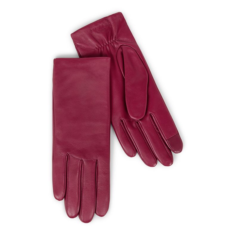 ECCO Womens Plain Gloves (Rojo)