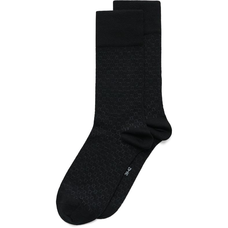 ECCO CLASSIC HONEYCOMB MID-CUT SOCKS (Black)