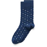 ECCO Classic Dotted Mid-cut Mens Polka Dot Socks (Blue)