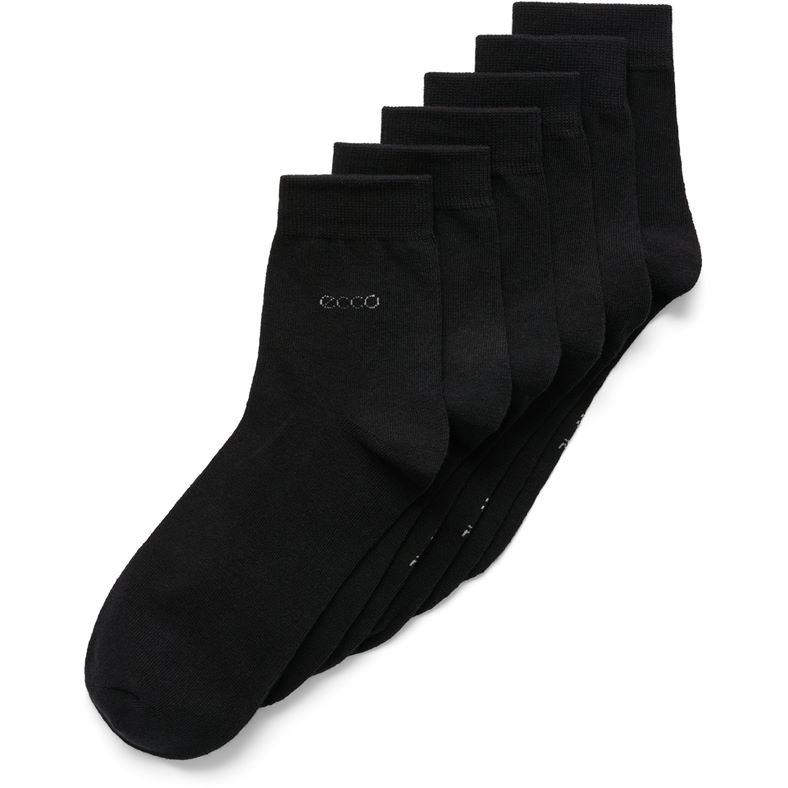 ECCO Classic Ankle-cut 3-pack Ankle Socks White (Black)
