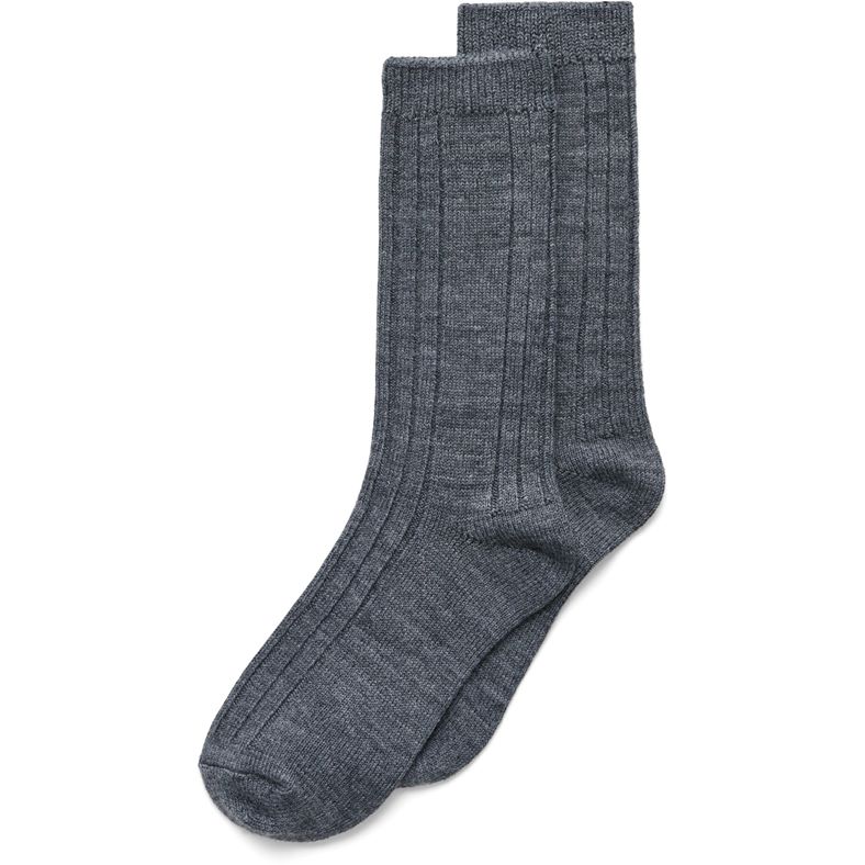 ECCO HYGGE RIBBED MID-CUT SOCKS (Grey)