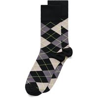 ECCO CLASSIC ARGYLE MID-CUT SOCKS (Black)