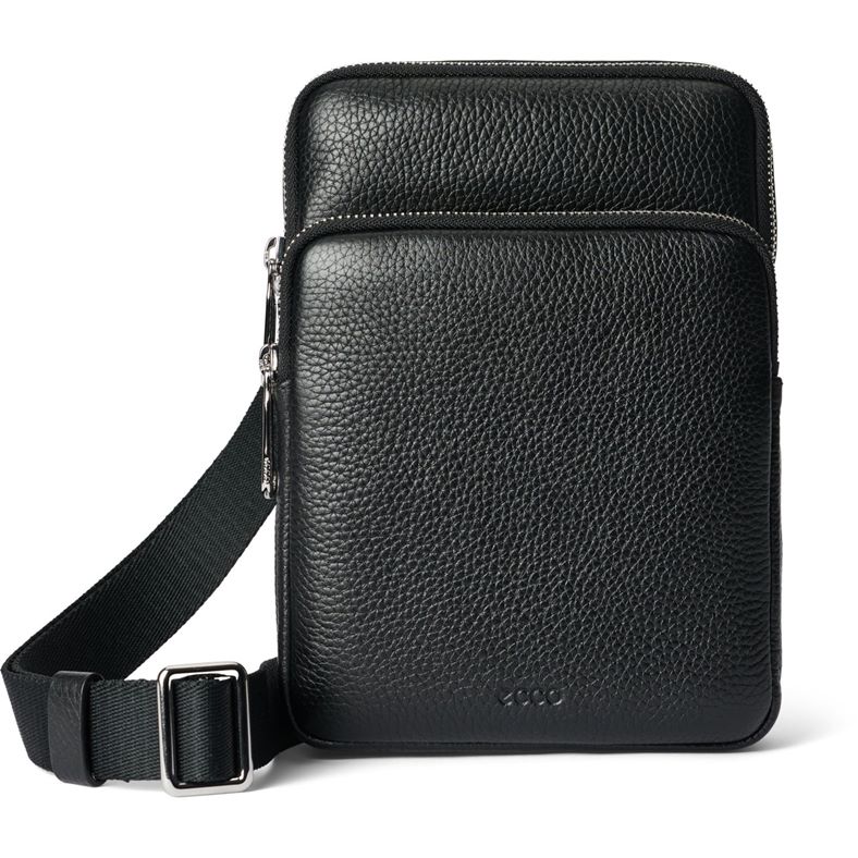 ECCO Flat Pouch Pebbled Leather (Black)