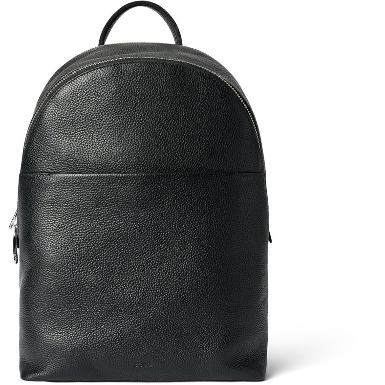 ECCO Round Pack L Pebbled Leather Bag (Black)