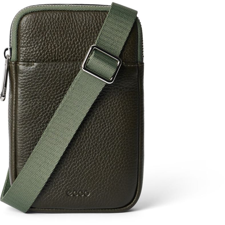 ECCO Phone Carry Pebbled Leather (Green)
