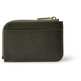 ECCO Card Case Zipped Pebbled Leather (Green)