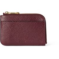 ECCO Card Case Zipped Shine Soft Pebbled (Red)