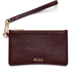 ECCO Wristlet Soft Shine Pebbled Leather