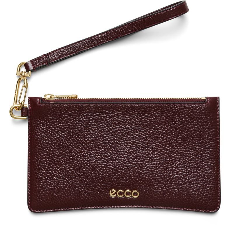 ECCO Wristlet Soft Shine Pebbled Leather (Red)