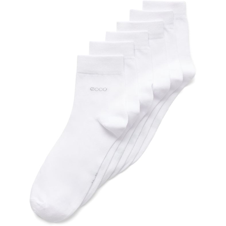 ECCO Classic Ankle-cut 3-pack Ankle Socks White (White)