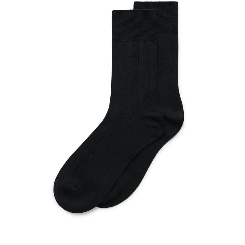 ECCO Mens Ribbed Socks (Black)