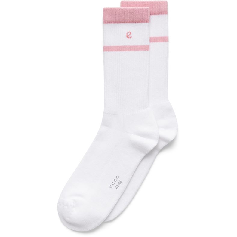 ECCO RETRO MID-CUT SOCKS (Blanco)