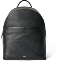 ECCO Round Pack M Pebbled Leather Bag (Nero)