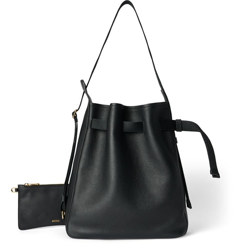 ECCO Sail Bag M Pebbled Leather (黑色)