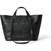 ECCO Tote M Pebbled Leather Bag (黑色)