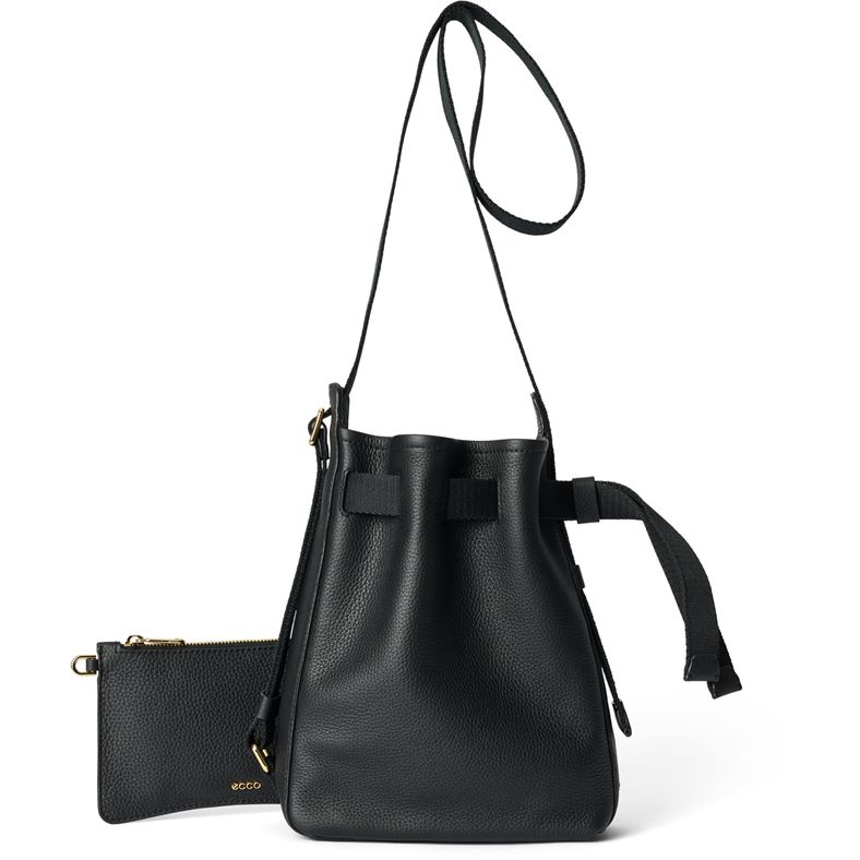ECCO Sail Bag S Pebbled Leather (黑色)