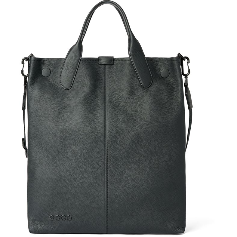 ECCO Tote Soft NS Pebbled Leather (Black)