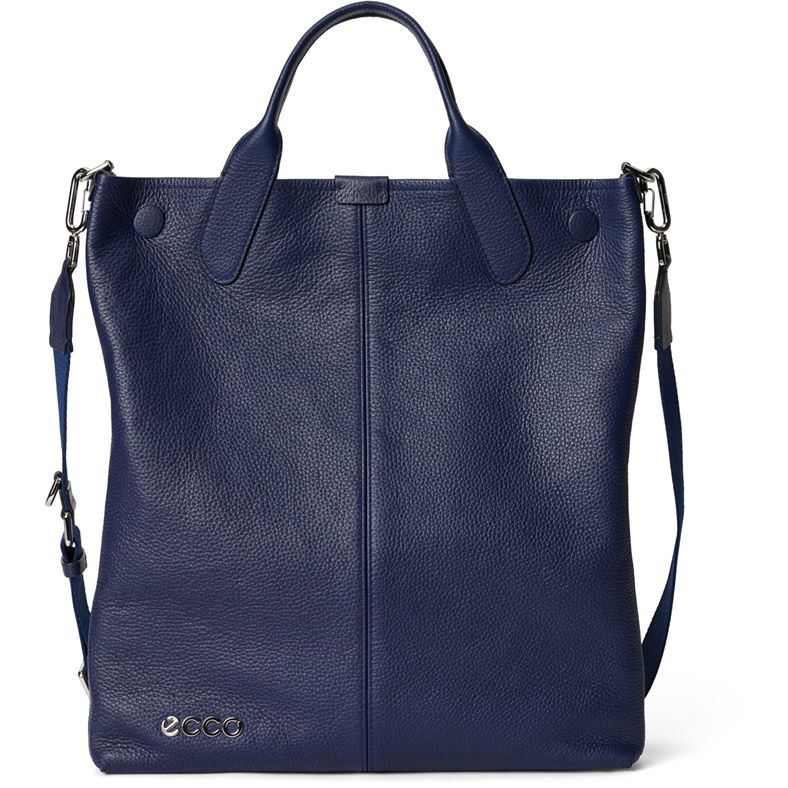 ECCO Tote Soft NS Pebbled Leather (Blue)
