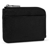 ECCO Card Case Zipped Pebbled Leather (Black)