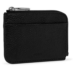 ECCO Card Case Zipped Pebbled Leather