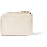 ECCO Card Case Zipped Pebbled Leather (Beige)