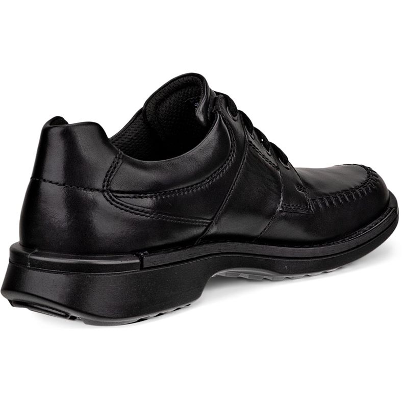 Ecco Fusion Mens Size 13 Shoes Black Leather Moc Toe Classic Derby Men main image 4