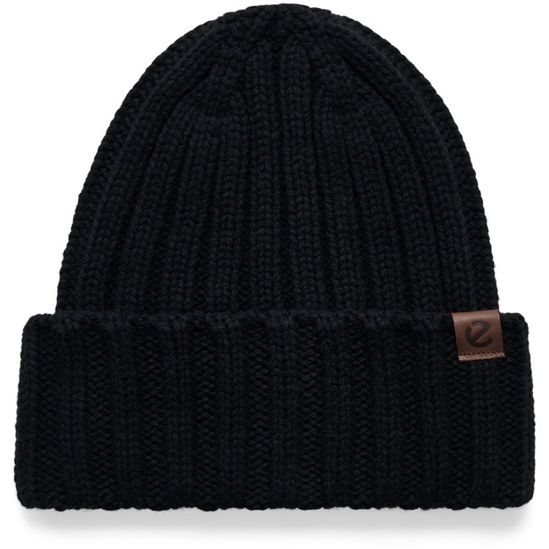 ECCO Women Ribbed Beanie (Black)